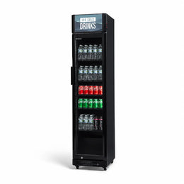 Procool Narrow Upright Black Beverage Fridge - 9.4 cu. ft.