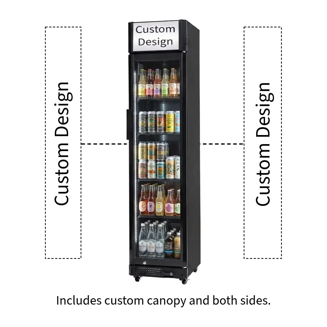 Procool Narrow Upright Black Beverage Fridge - 9.4 cu. ft.