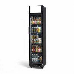 Procool Narrow Upright Black Beverage Fridge - 9.4 cu. ft.