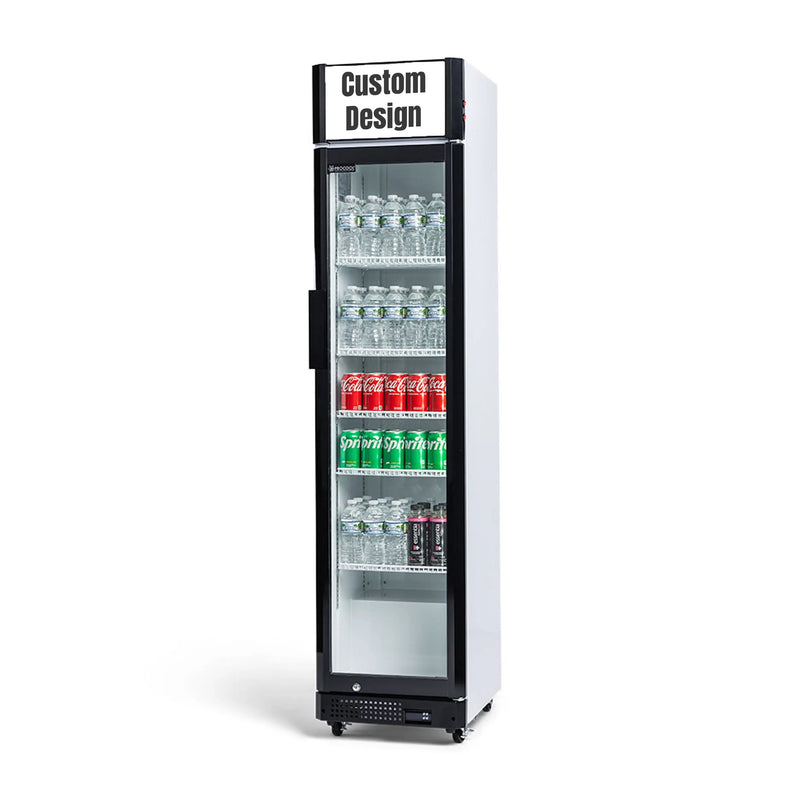 Procool Narrow Upright White Beverage Fridge - 9.4 cu. ft.