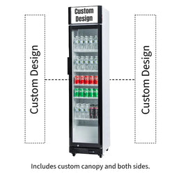 Procool Narrow Upright White Beverage Fridge - 9.4 cu. ft.