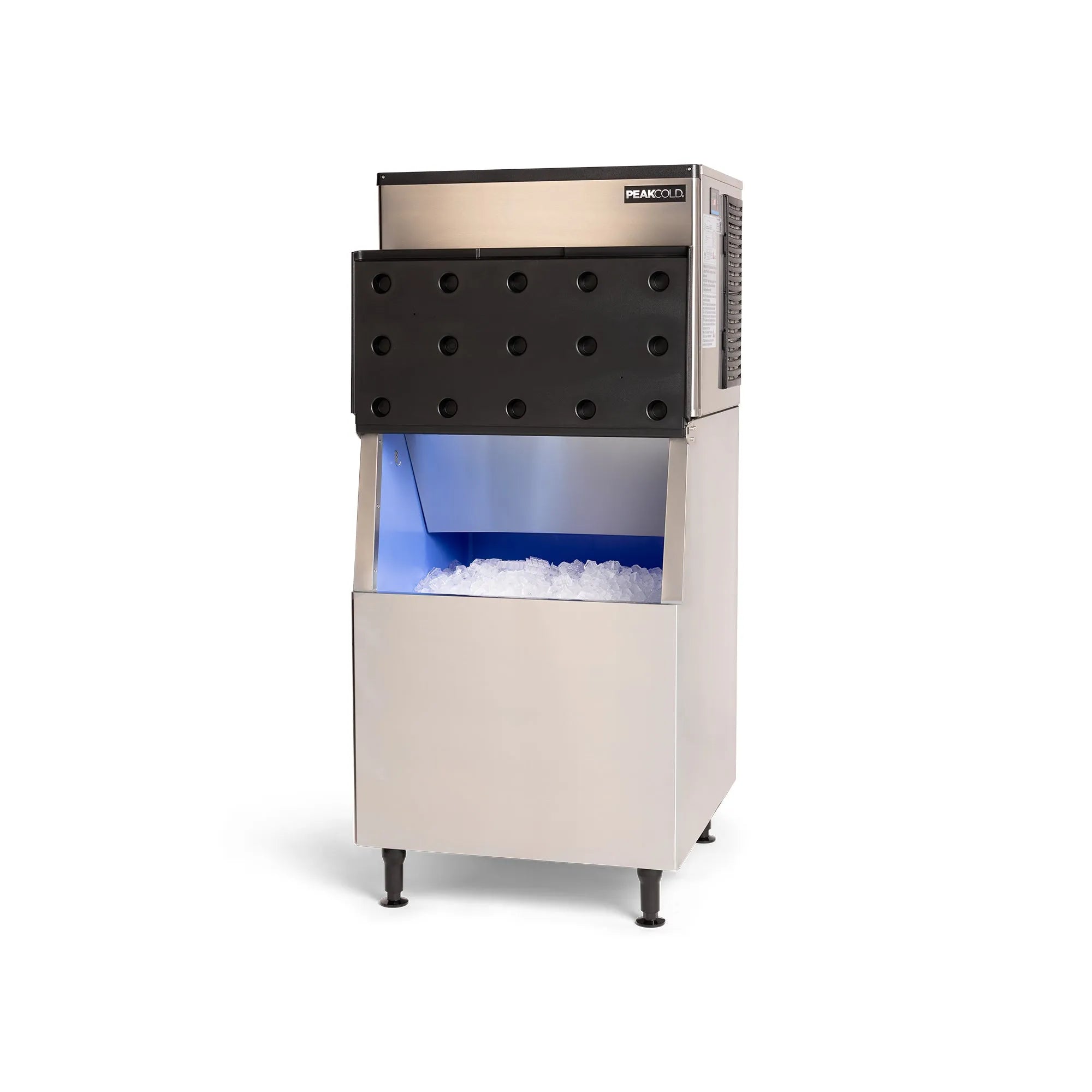 PeakCold Commercial Ice Machine with Bin