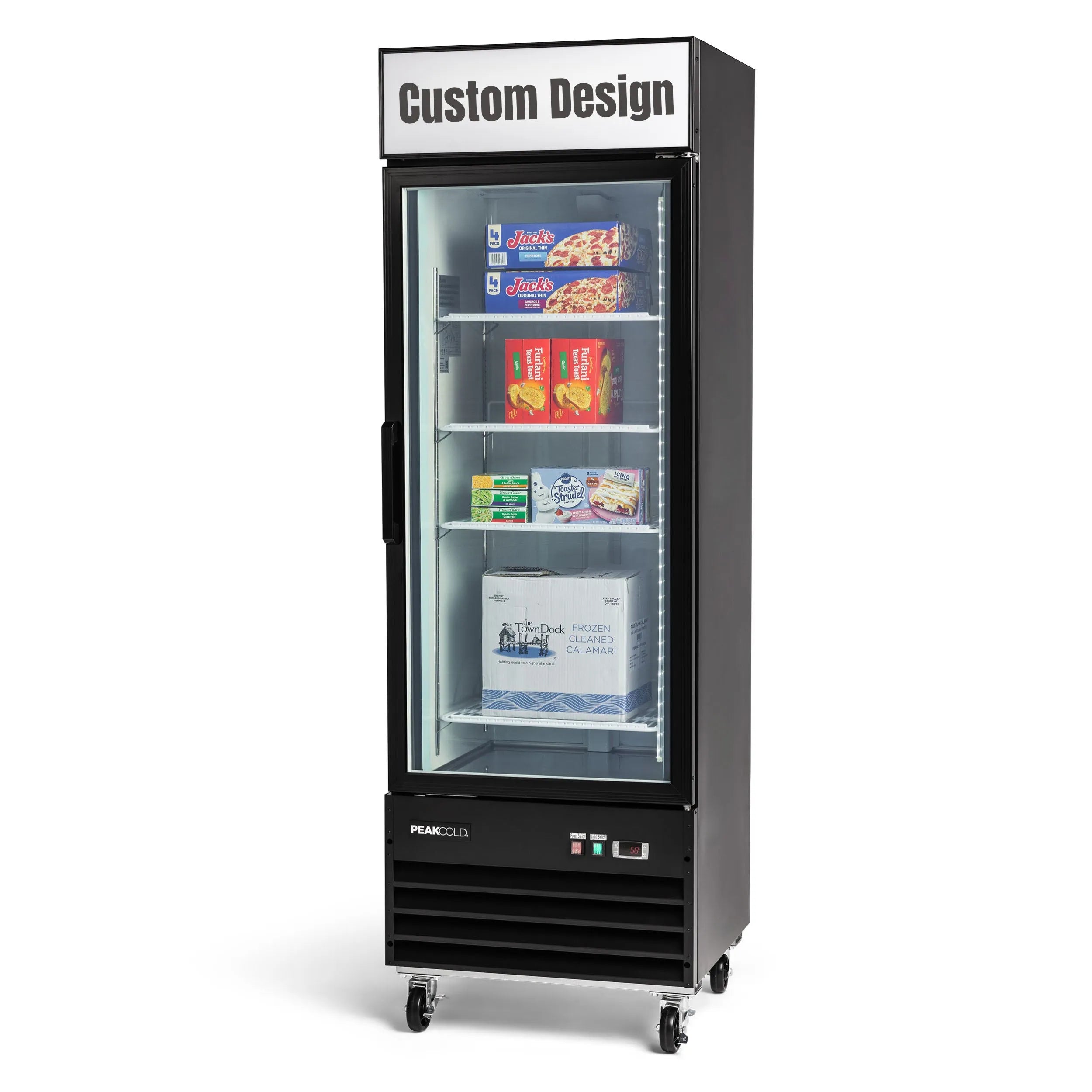 PeakCold Upright Display Freezer - 13 CU Ft.-Retail Display Freezers-IM13MF-FT-4