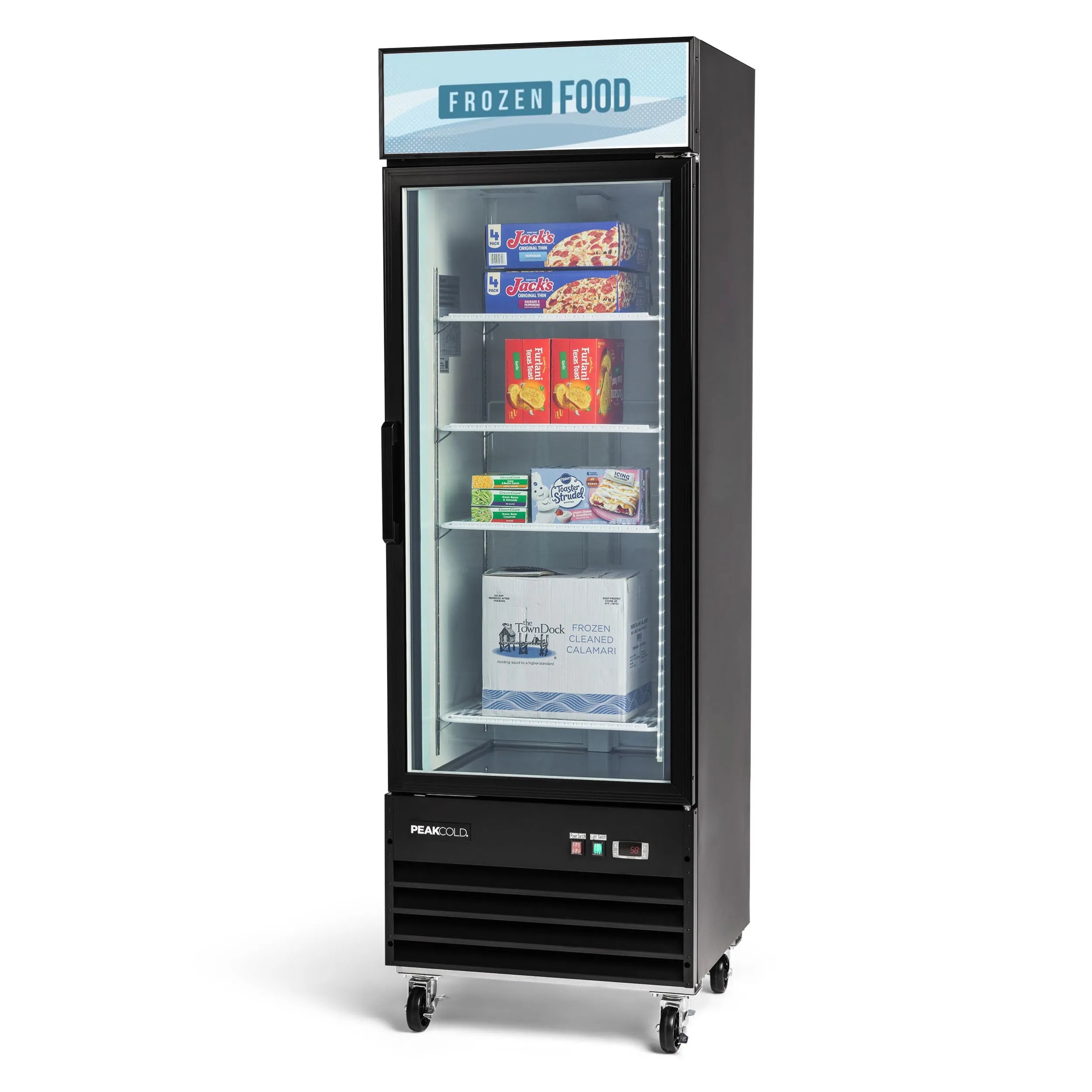 PeakCold Upright Display Freezer - 13 CU Ft.-Retail Display Freezers-IM13MF-FF-3