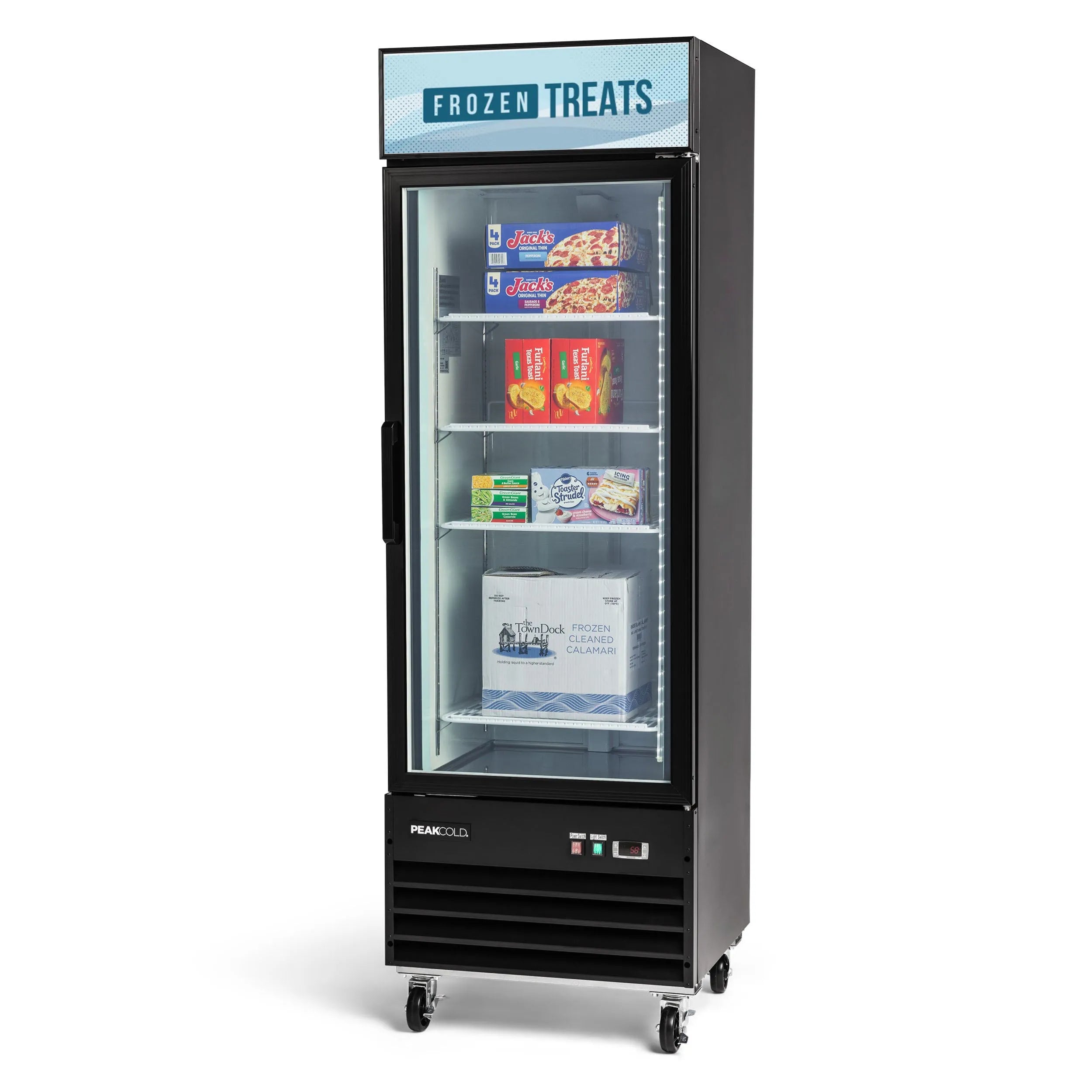 PeakCold Upright Display Freezer - 13 CU Ft.-Retail Display Freezers-IM13MF-DESIGN-2