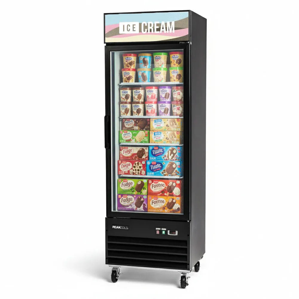 PeakCold Ice Cream Display Freezer - 13 CU Ft.-Retail Display Freezers-IM13MF-IC