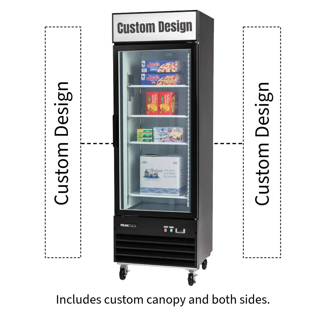 PeakCold Upright Display Freezer - 13 CU Ft.