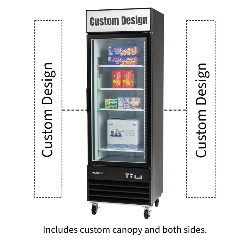 PeakCold Upright Display Freezer - 13 CU Ft.