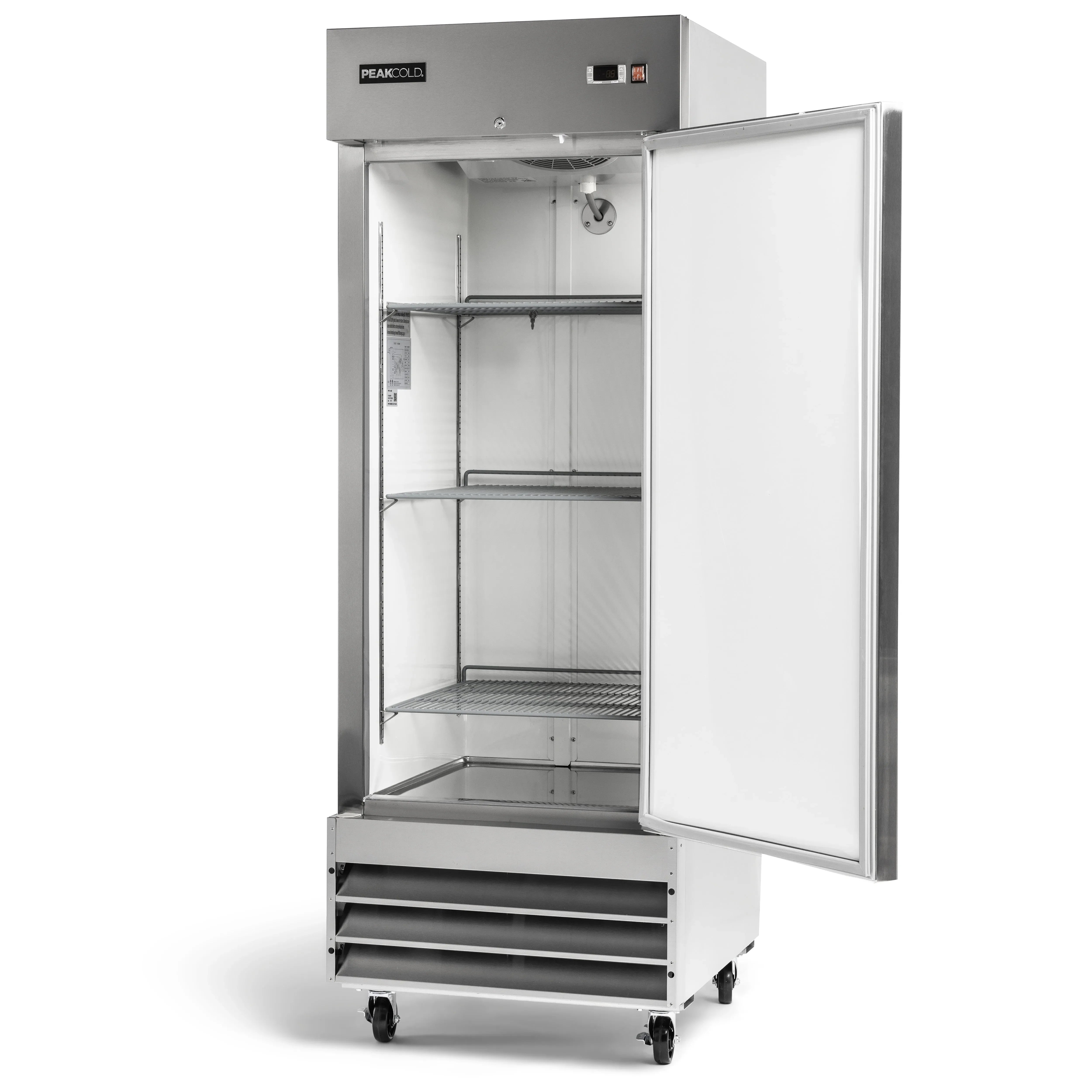 PeakCold Solid Door Upright Commercial Freezer
