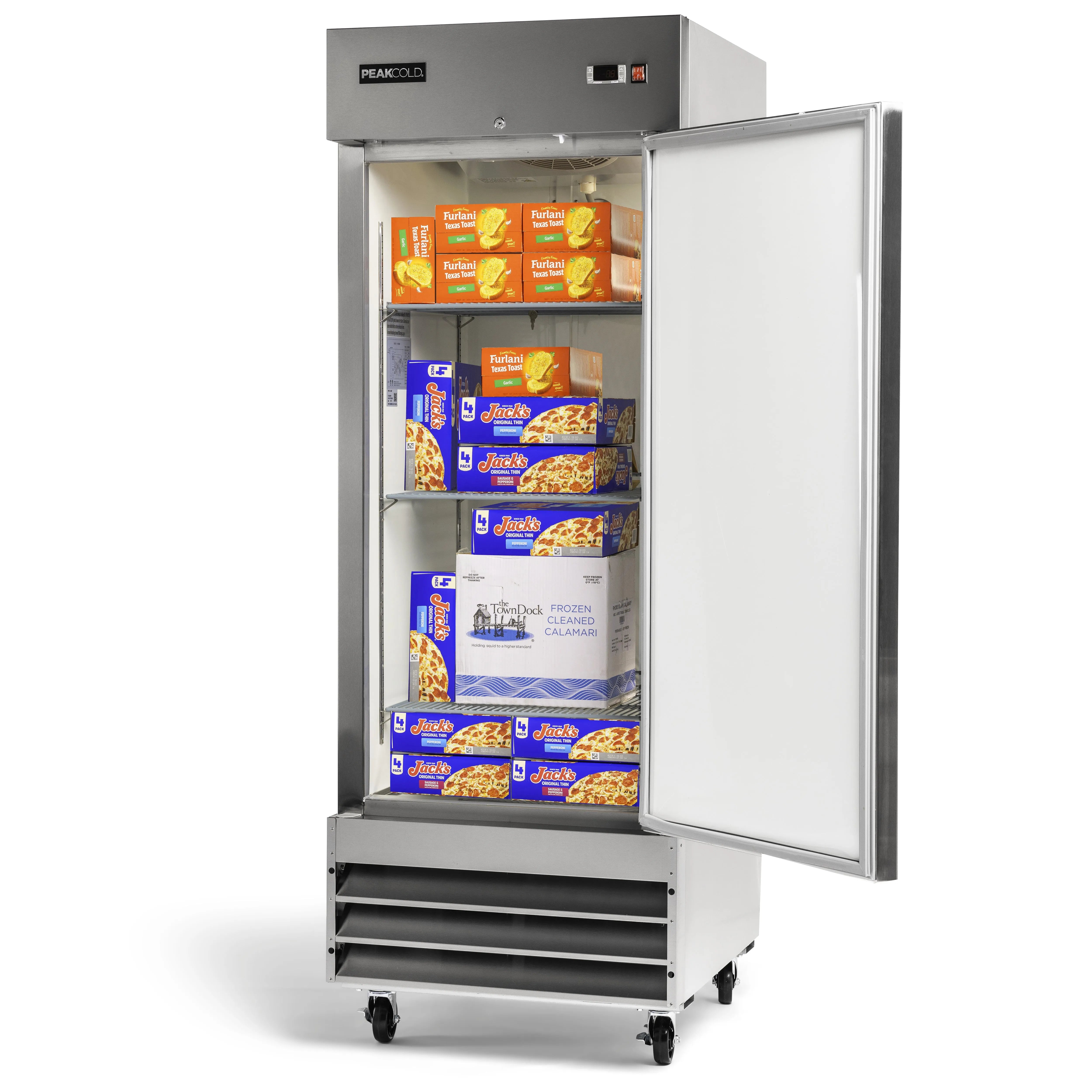 PeakCold Solid Door Upright Commercial Freezer