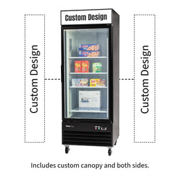 PeakCold Upright Display Freezer - 23 CU Ft.