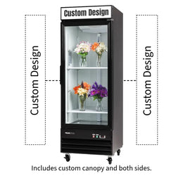 PeakCold Upright Custom Floral Cooler - 23 cu. ft.