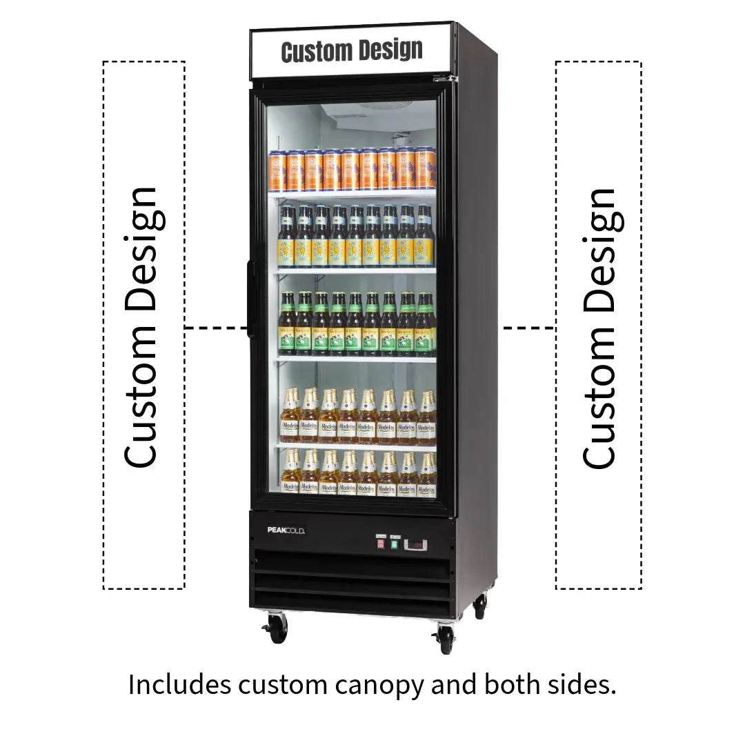 PeakCold Upright Display Cooler - 23 CU Ft.