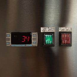 PeakCold 3 Glass Door Stainless Steel Commercial Refrigerator - 72 cu. ft.