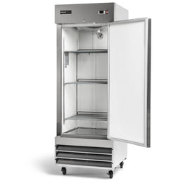 PeakCold Stainless Steel Single Door Commercial Refrigerator - 23 cu. ft.
