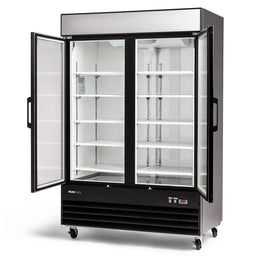 PeakCold 2 Door Upright Display Freezer - 45 CU Ft.
