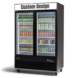 PeakCold Sliding 2 Door Upright Display Cooler - 45 CU Ft.-Retail Display Coolers-IM45MRS2-8