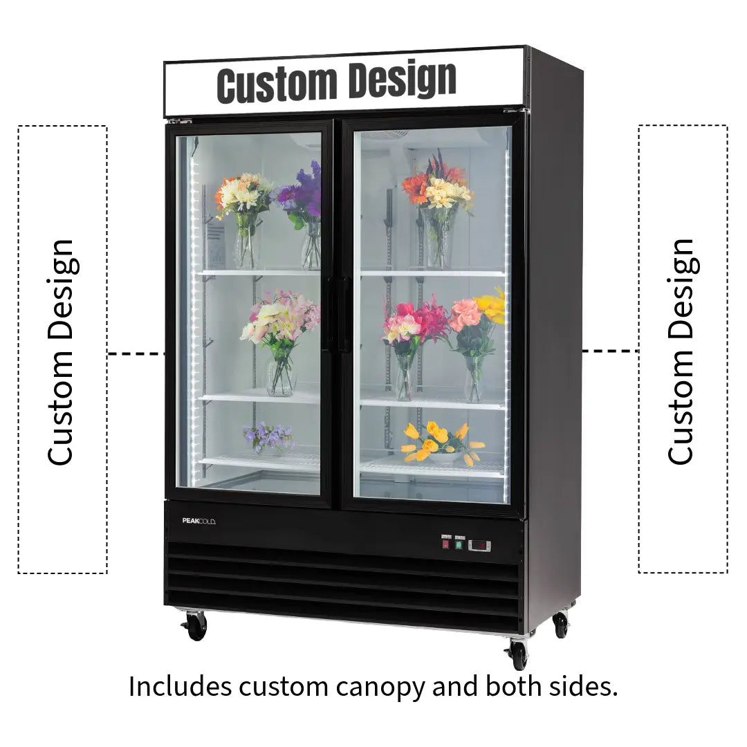 PeakCold Customized 2-Door Flower Cooler - 45 cu. ft.