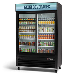PeakCold Sliding 2 Door Upright Display Cooler - 45 CU Ft.-Retail Display Coolers-IM45MRS2-8
