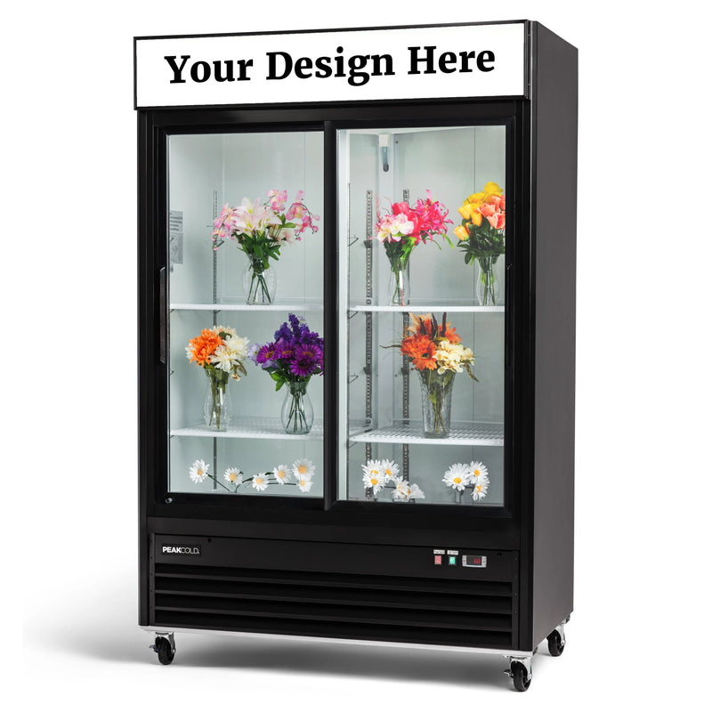 PeakCold Sliding 2 Door Custom Flower Cooler - 45 cu. ft.