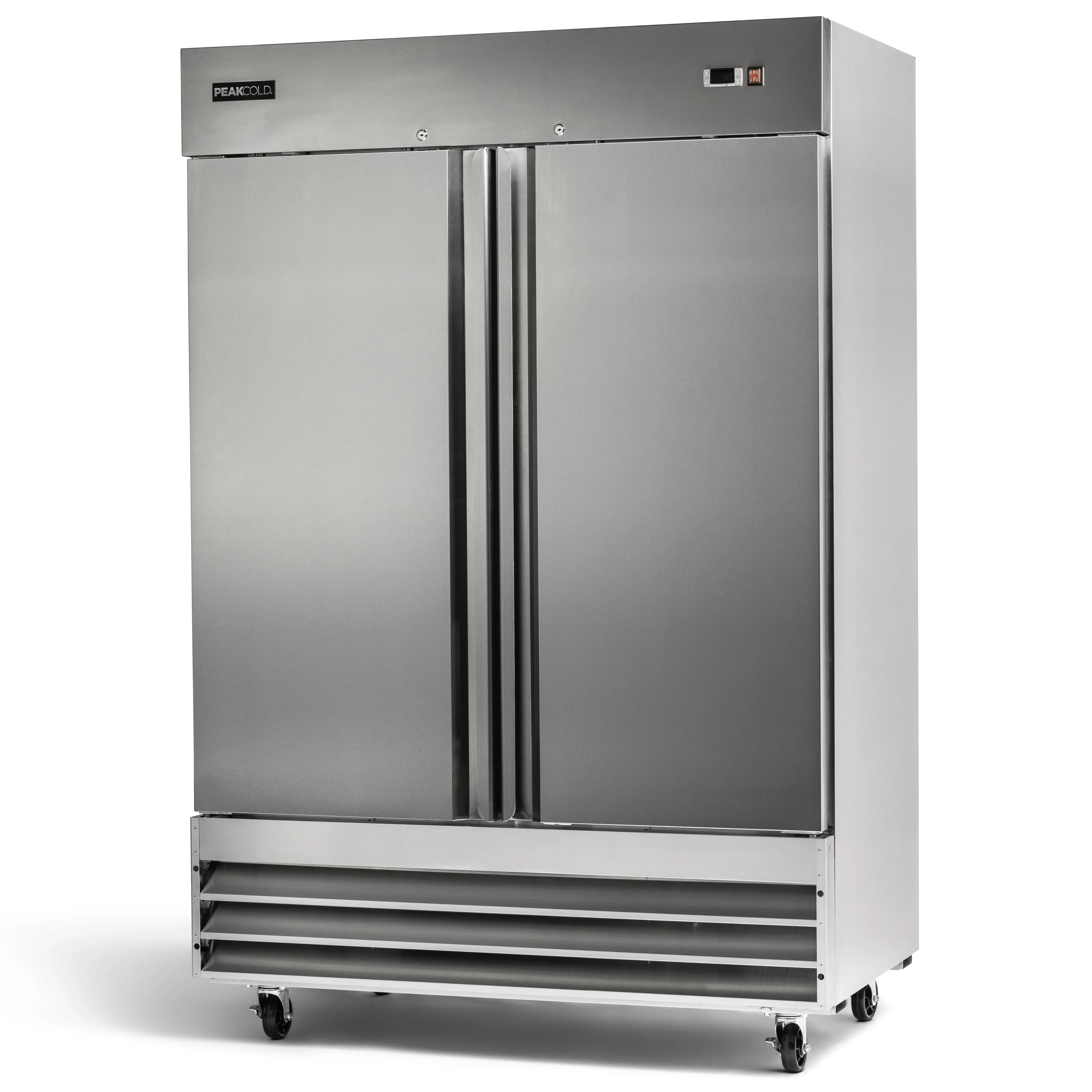 PeakCold Solid Door Upright Commercial Freezer