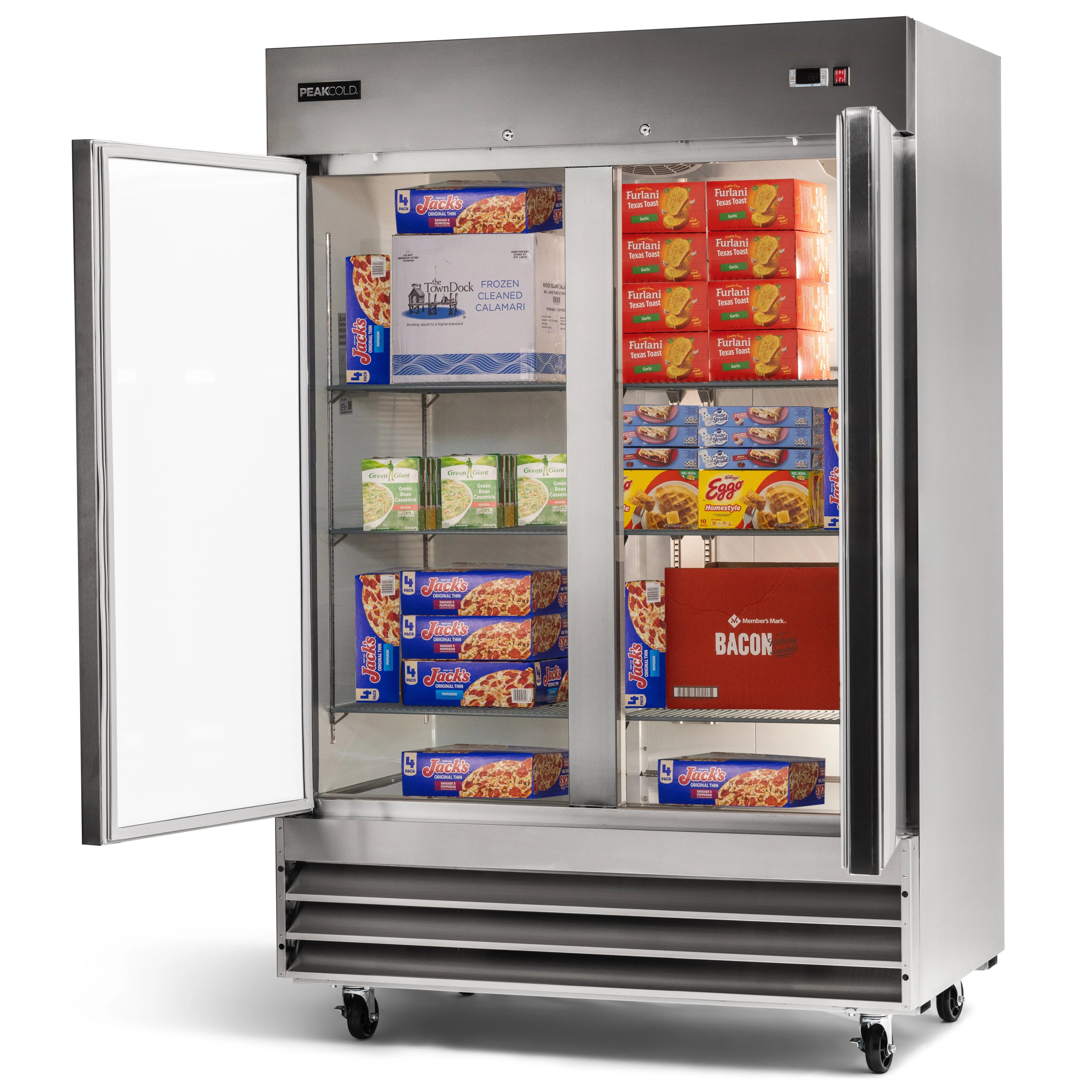 PeakCold Solid Door Upright Commercial Freezer