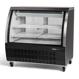 PeakCold Black Curved Glass Deli Case - 48"
