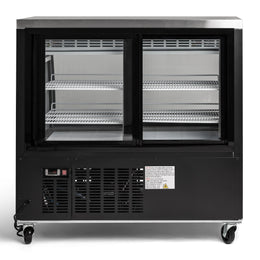 PeakCold Black Curved Glass Deli Case - 48"