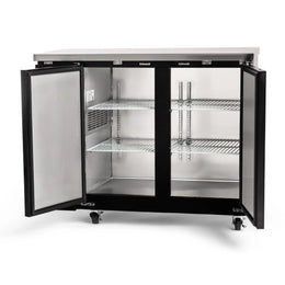 PeakCold 2 Solid Door Back Bar Cooler - 48"