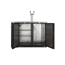PeakCold 2-Door 2 Tap Beer Dispenser - Kegerator - 48"