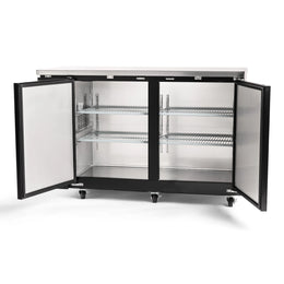 PeakCold 2 Solid Door Back Bar Cooler - 60"