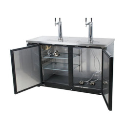 PeakCold 4 Keg Kegerator Beer Dispenser - 60"