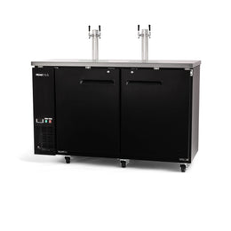 PeakCold 4 Keg Kegerator Beer Dispenser - 60"