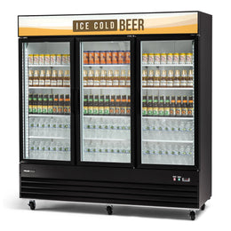 PeakCold 3 Door Upright Display Cooler - 57.5 CU Ft.-Retail Display Coolers-IM72MR3-7