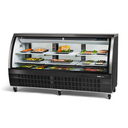 PeakCold Black Curved Glass Deli Case - 82"