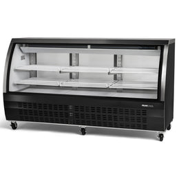 PeakCold Black Curved Glass Deli Case - 82"