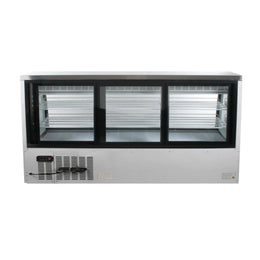 PeakCold Stainless Steel Curved Glass Deli Case - 82"