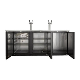 PeakCold 90-inch four keg commercial beer dispenser kegerator