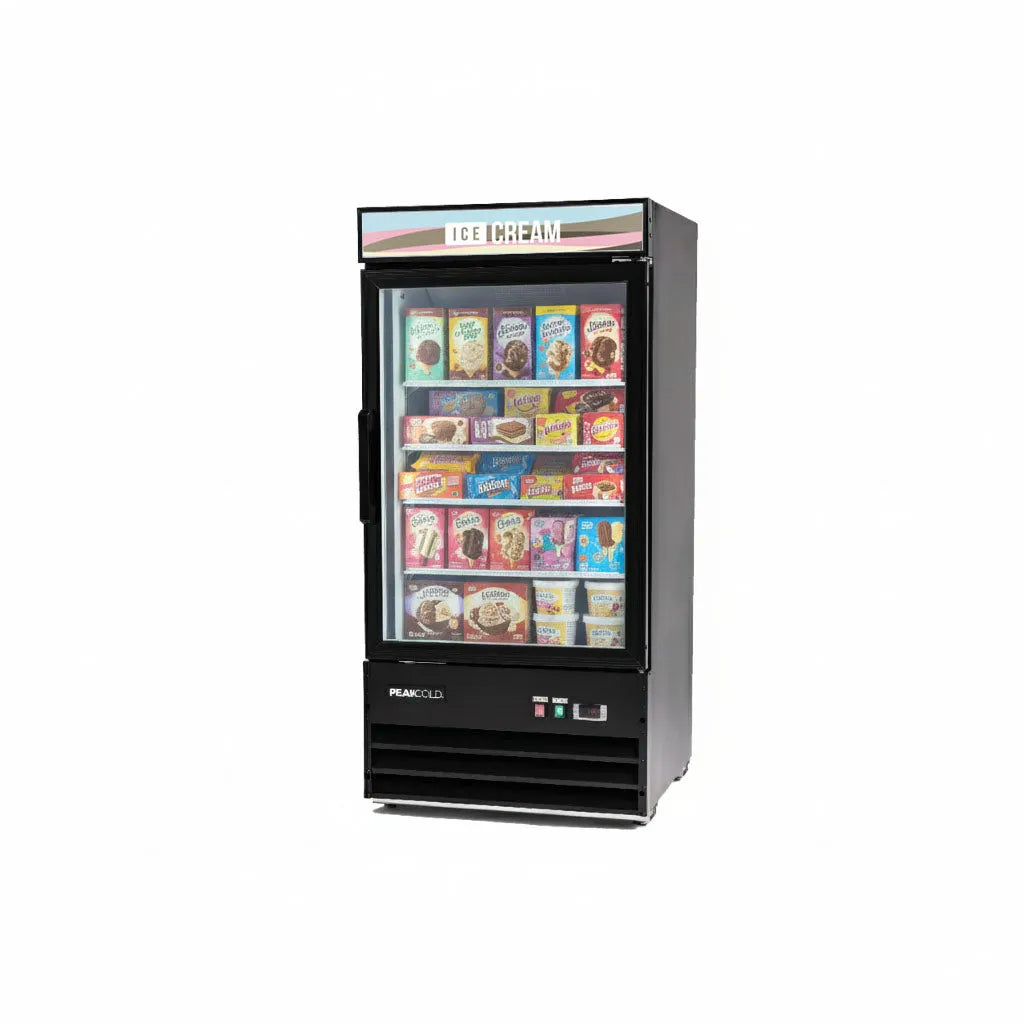 PeakCold Small Ice Cream Freezer - 8.5 CU Ft.-Retail Display Freezers-IM9MF-IC