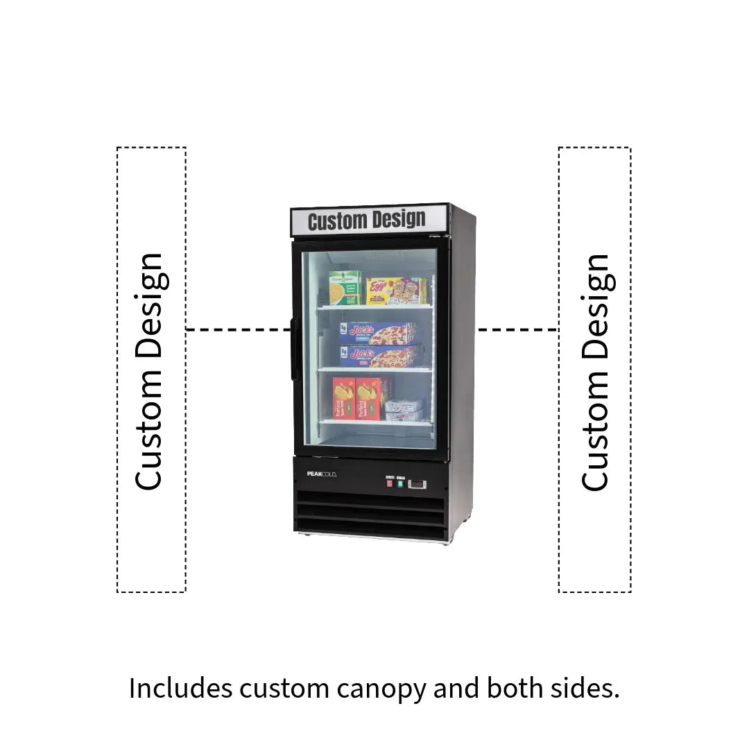 PeakCold Upright Display Freezer - 8.5 CU Ft.