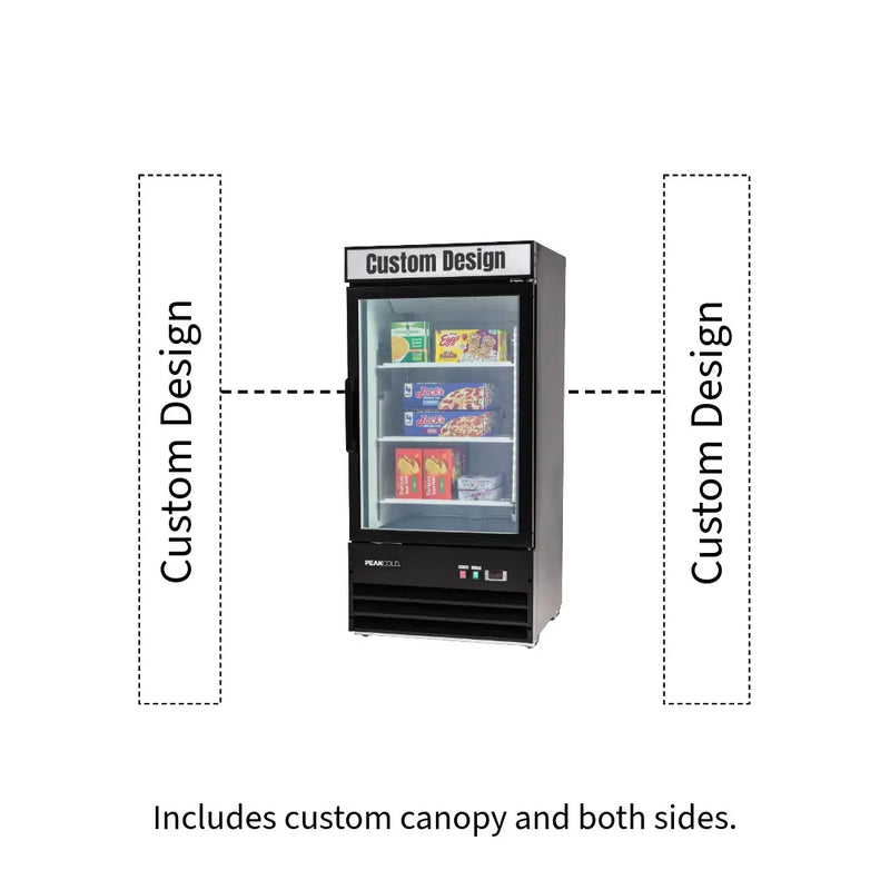 PeakCold Upright Display Freezer - 8.5 CU Ft.