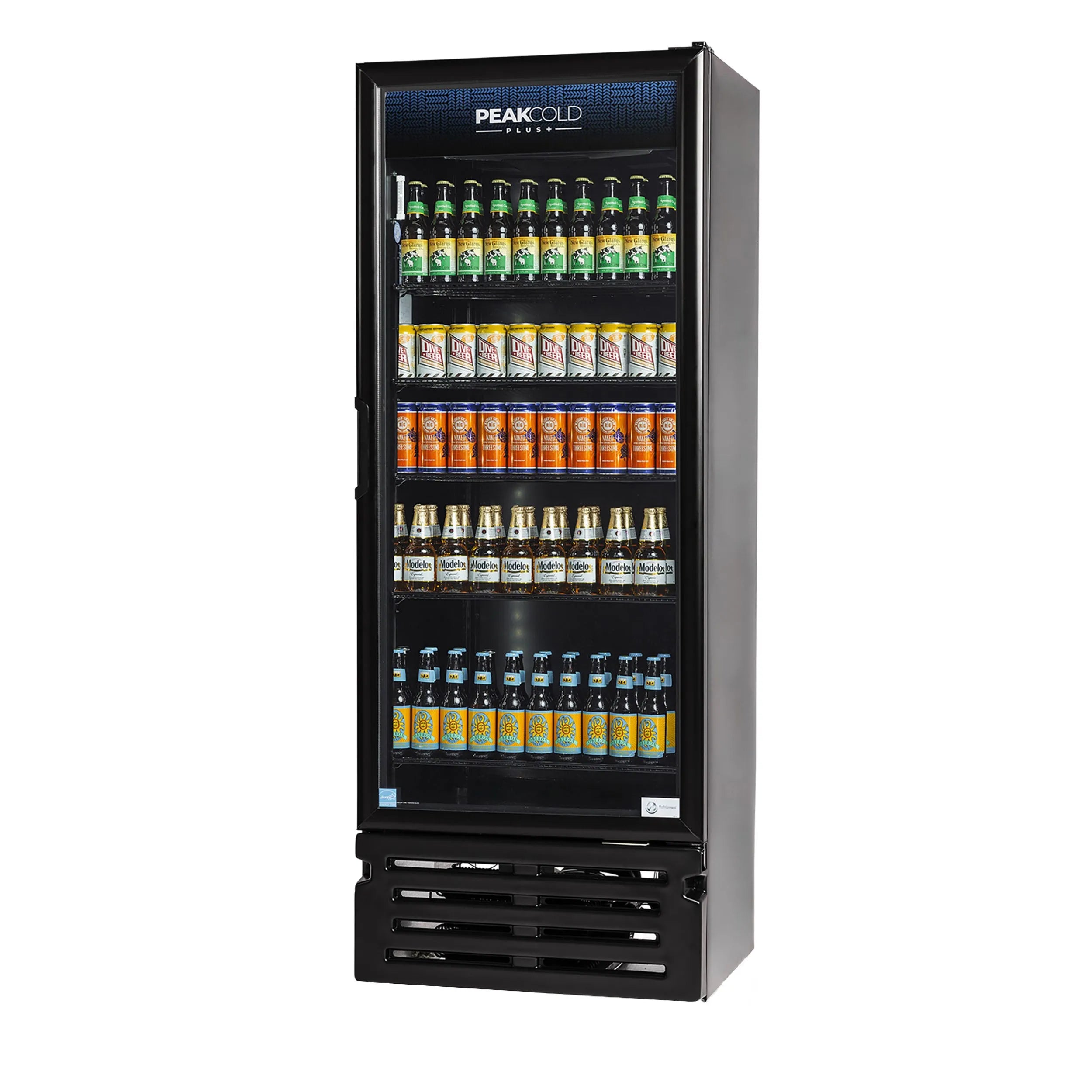 PeakCold Plus Upright Display Cooler - 19 CU Ft.-Retail Display Coolers-P-IM19MR-B