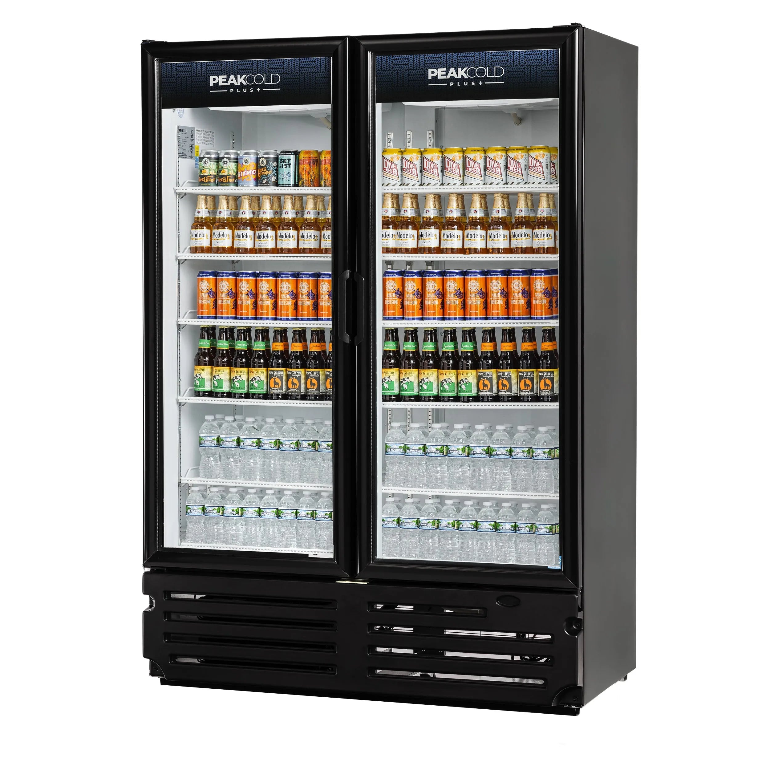 PeakCold Plus 2 Door Display Cooler - 41.7 CU Ft.-Retail Display Coolers-P-IM43MR2-W