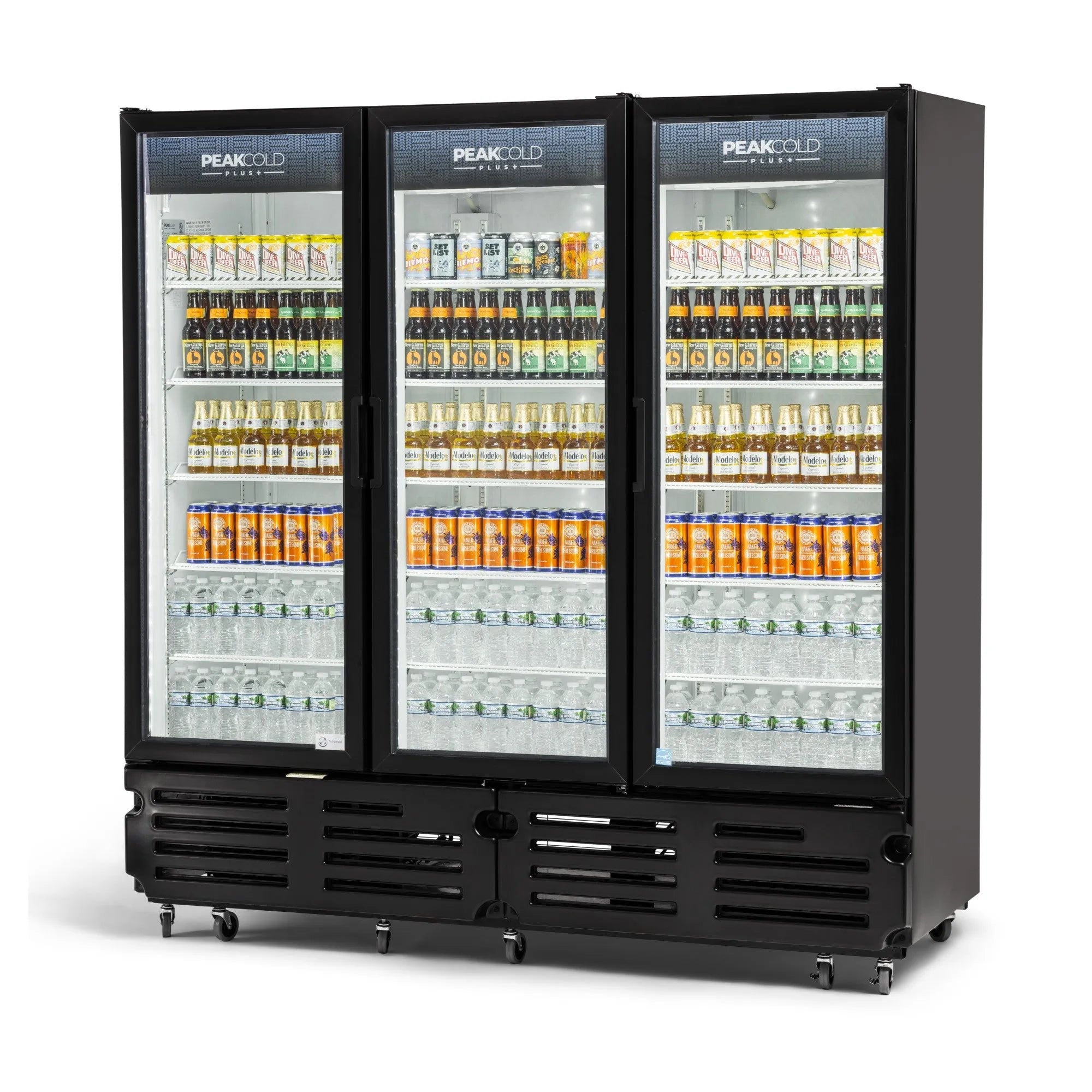 PeakCold 3 Door Upright Display Cooler - 57.5 CU Ft.-Retail Display Coolers-IM72MR3-9