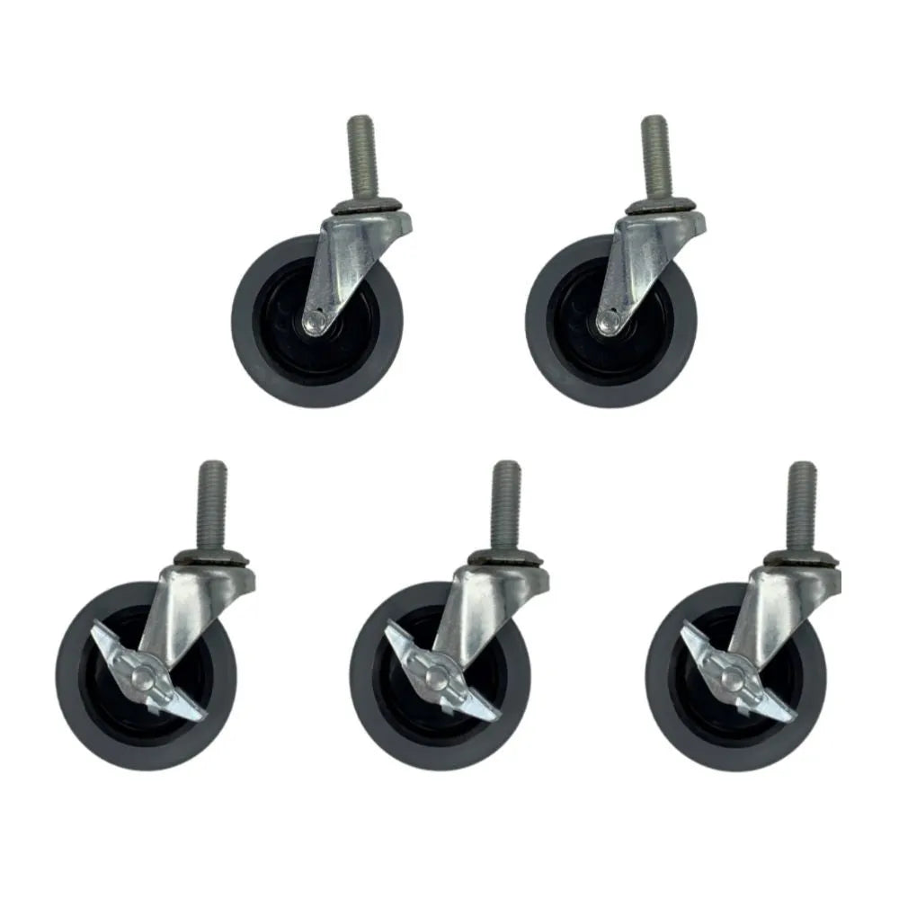 PeakCold Plus Casters - Set of 5-Commercial Refrigerator Parts & Accessories-PCP-W5