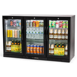 Procool Residential 3-Door Black Bar Cooler - 11.3 cu. ft.