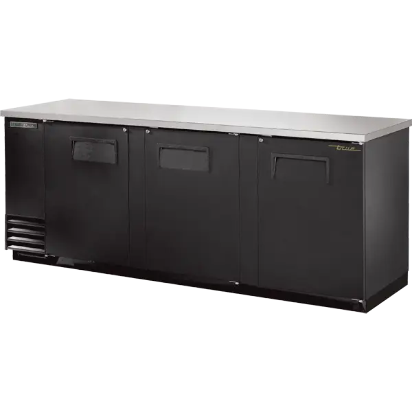True TBB-4-HC solid swing door commercial back bar cooler for bars