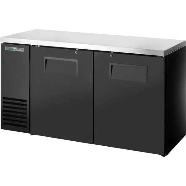 True TBB24-60-2S-Z1-SFT-B-1 Solid Swing Door Back Bar Cooler