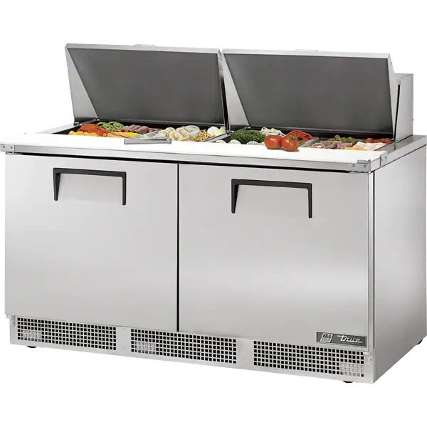 True TFP-64-24M-HC 64-inch 24-pan food prep table for commercial kitchens