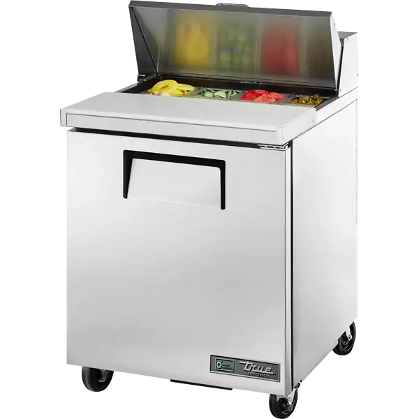 True TSSU-27-08-HC 27-inch 8-pan sandwich prep table for commercial kitchens